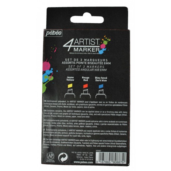 SET 3 Basic COLOR 4ARTIST MARKER 8 MM OIL-BASED PAINT MARKER - SET 3 Basic COLOR 4ARTIST MARKER 8 MM OIL-BASED PAINT MARKER -